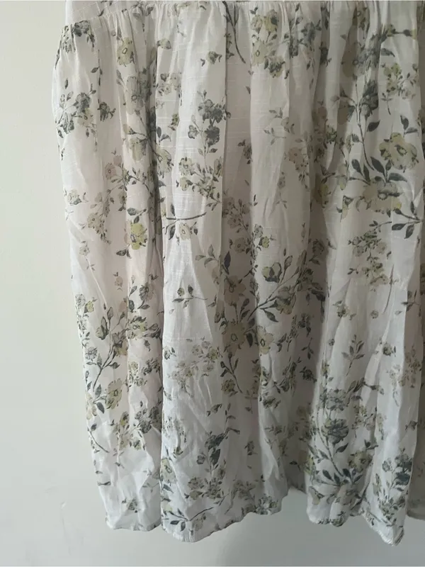 Wallflower White Floral Ruffle Mini Dress Large Cottagecore Coquette Summer - Image 3