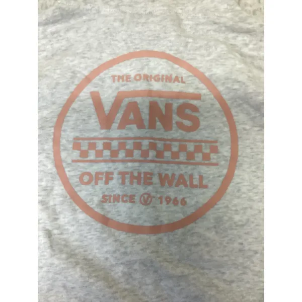 Vans Stackton Circ-K Full Zip Hoodie Grey Heather Salmon Logo VN0A7Z3D15P Mens M - Image 5