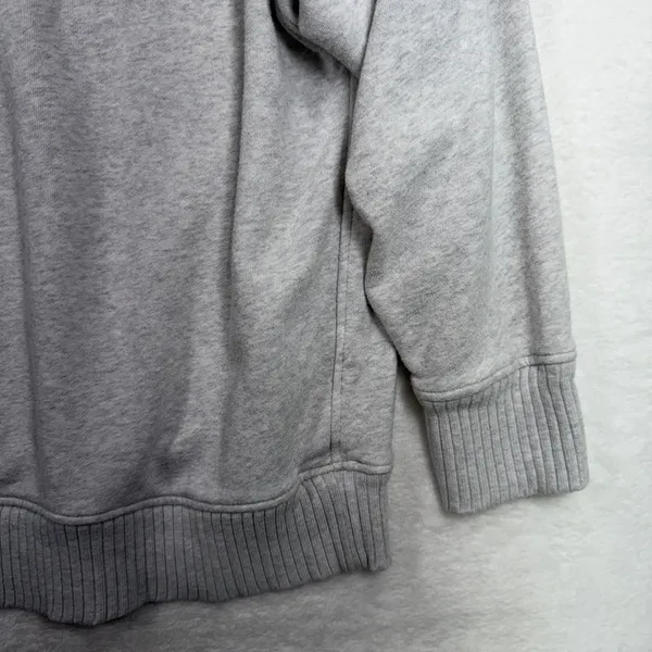 aerie L Down To Earth Quarter Zip Sweatshirt Overisized Gray Relaxed Fit Cozy - Image 4