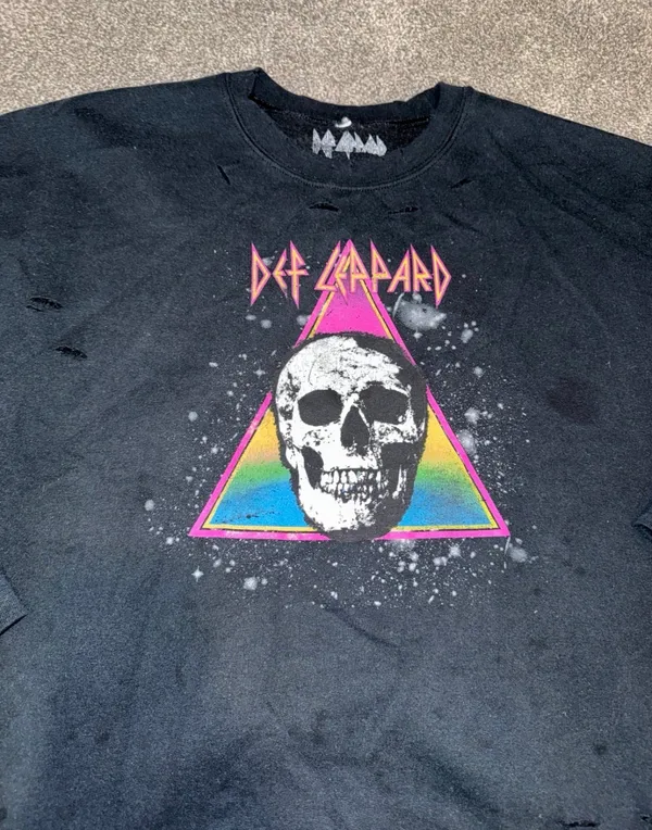 Destructed Def Leppard Pullover Black Size XXL - Image 2