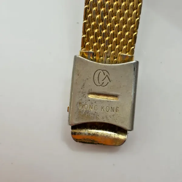 Caravelle Electronic Ladies Wristwatch Gold Tone Mesh Band For Parts - Image 11