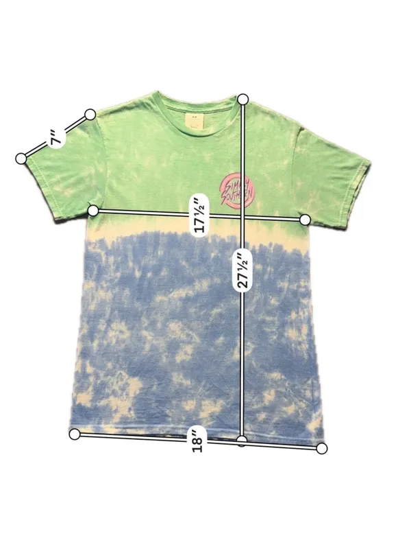 Simply Southern Blue Green Tie‑Dye Tee Small “Sunshine State of Mind” Jeep - Image 5