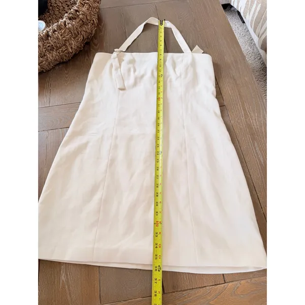 Abercrombie & Fitch Halter Mini Dress Women Cream Large Tall - Image 6