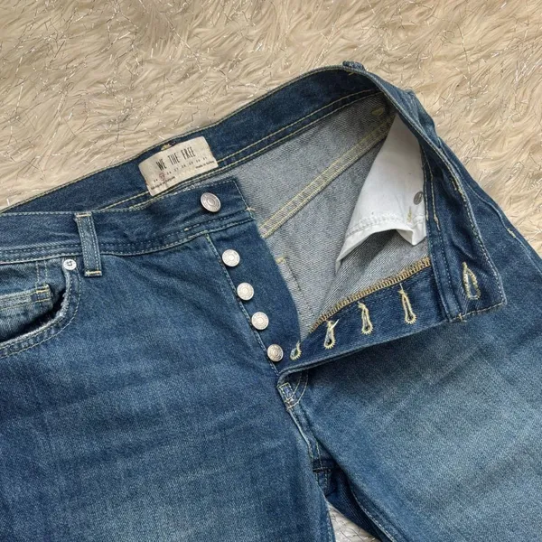 We The Free Free People Blue Women’s Maggie Ripped Straight Leg Jeans Size 25 - Image 4