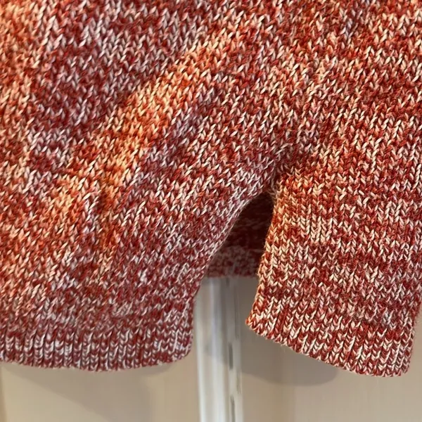 Old Navy Sweater Red Marled V-Neck Knit Pullover Casual Womens‎ Large - Image 3