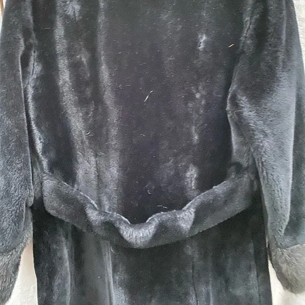 Vintage Faux‎ Fur Coat Black - Image 7
