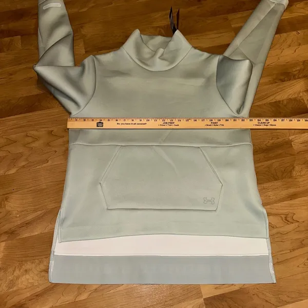 Under Armour Women's Mock Neck‎ Pullover Sweatshirt Loose Fit XL Light green - Image 6
