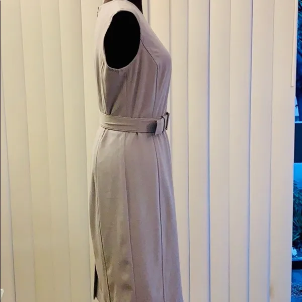 Calvin Klein gray sleeveless belted dress. - Image 3