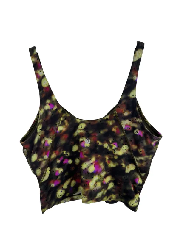 Lululemon Align‎ Tank Top Soft Focus Splatter Green Multi Size 10 Built-In Bra - Image 4