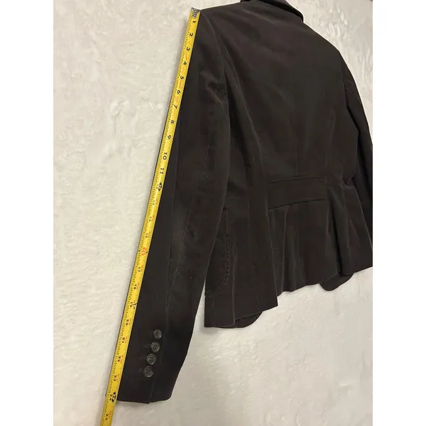 Ann Taylor‎ Loft Womens Corduroy Blazer Jacket Brown Single Button Size 0 - Image 5