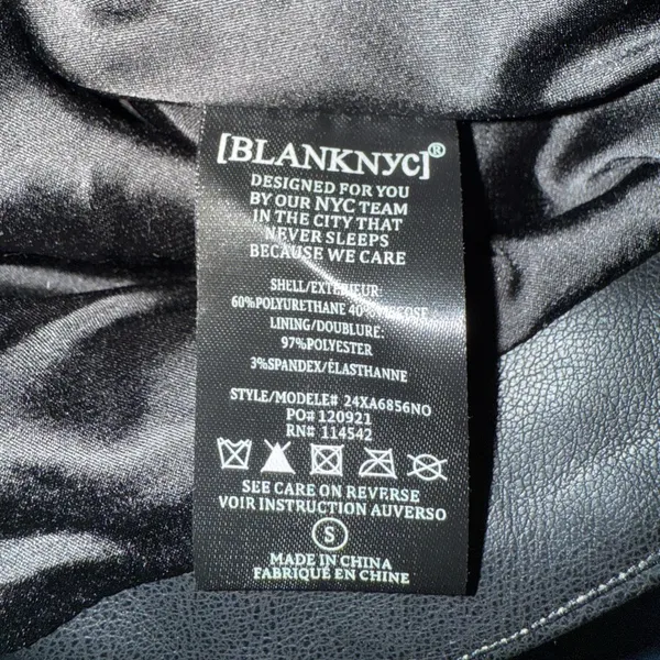 BLANKNYC High Standard Vegan Faux-Leather Crop Moto Jacket Black Size S Small - Image 10