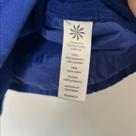 Athleta Rock Springs Quilted Puffer Vest Blue Lightweight Size Small - Image 4