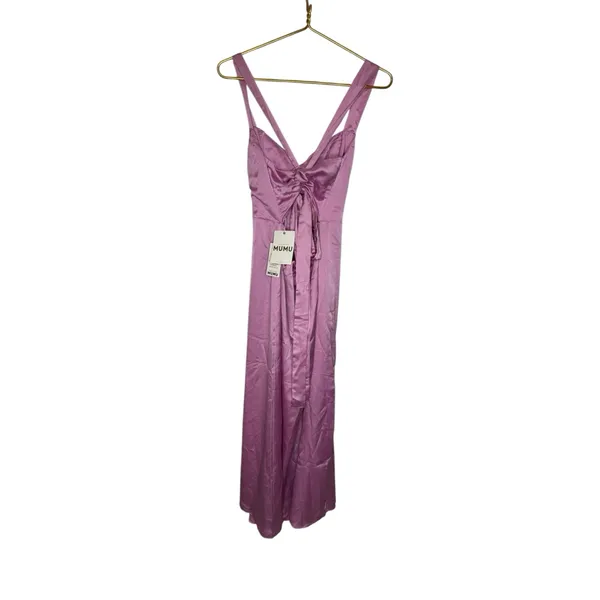 🌸 Show‎ Me Your Mumu Satin Maxi Dress Pink 💕 NWT Size Small 🌸 - Image 5