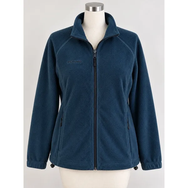 Columbia Womens Benton Springs Full Zip Fleece Jacket Navy Blue WL6114 Large - Image 2