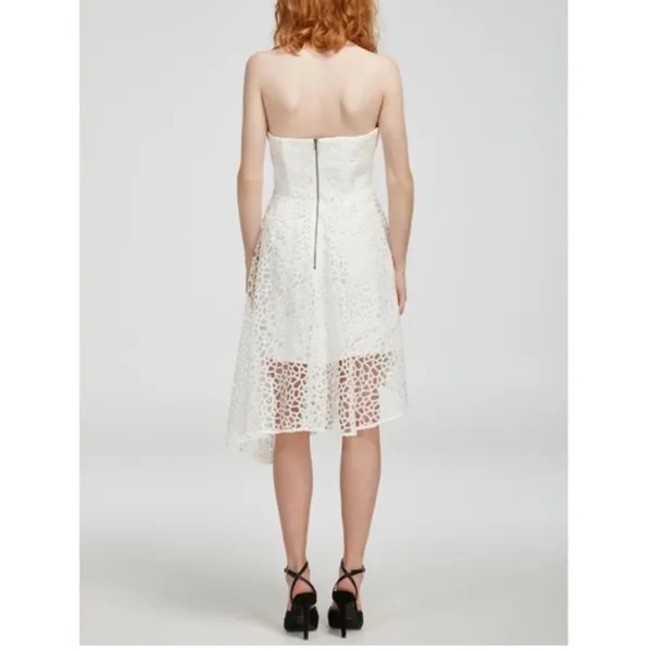 KEEPSAKE Midnight Hour Strapless Lace Fit And Flare Dress - Image 5
