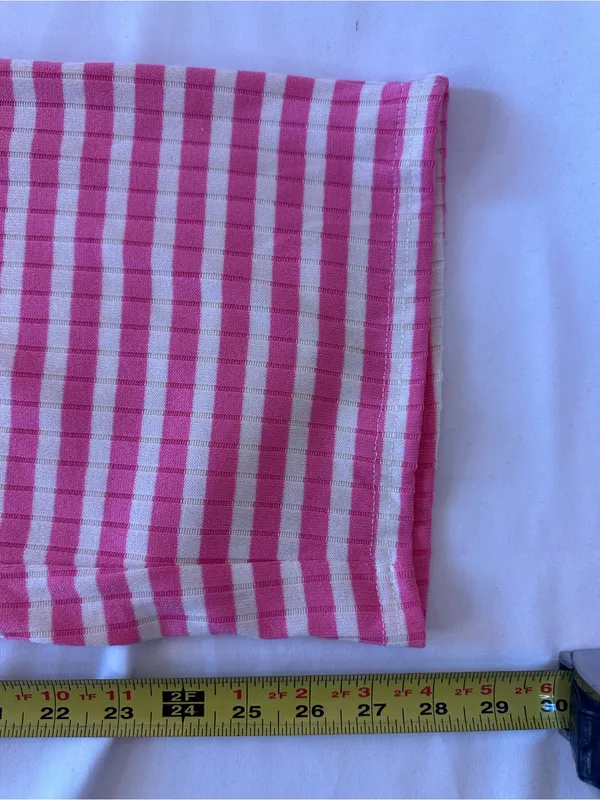 Pink and White Striped Wide Leg Pants - Image 6