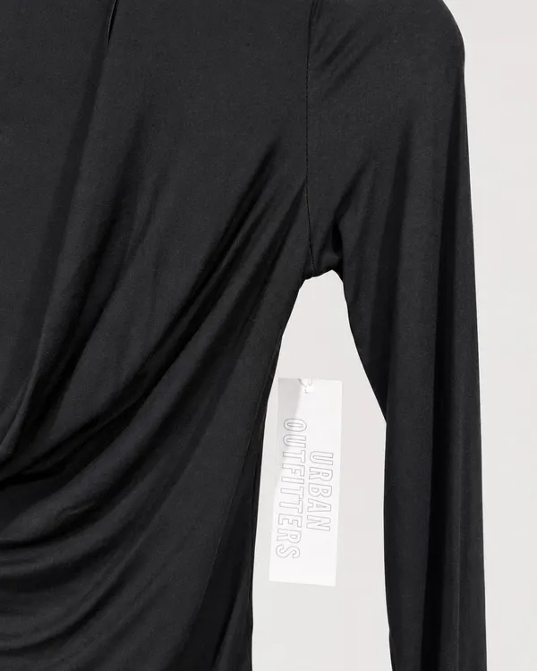 654 Urban Outfitters Black Cowl Neck Top XXS NWT - Image 2