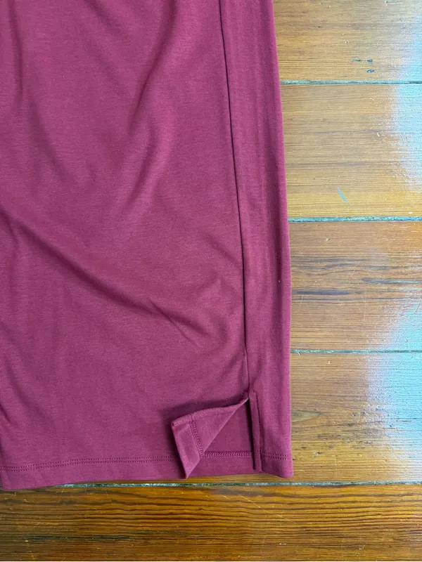 NWT Eileen Fisher Organic Cotton Pull On Lazy Pant Cranberry Sz M 💛🍄 - Image 3