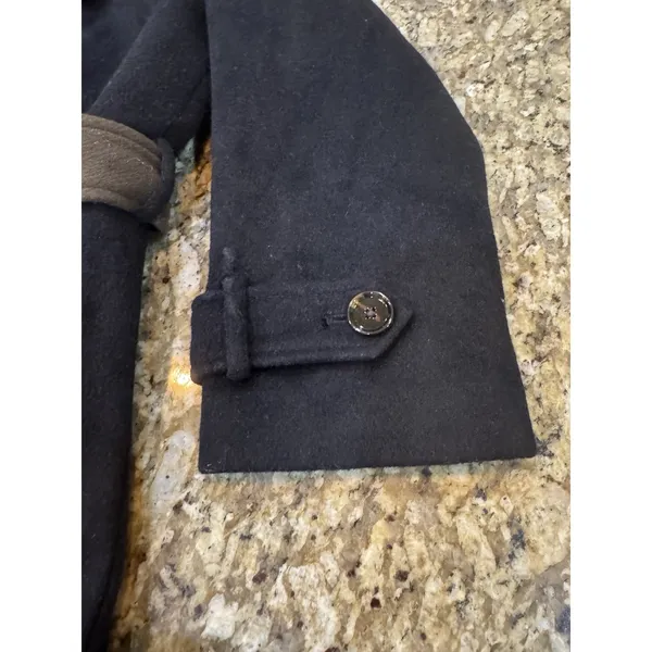 Abercrombie & Fitch Women Black Wool Double Breasted Overcoat Size Medium P - Image 9