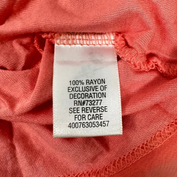 Y2K Candie's Babydoll Cami Tank‎ Top Coral Pink Sequin Fairy Grunge Large - Image 6