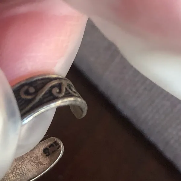 Vintage 925 Silver Ring Size 2 - Image 3