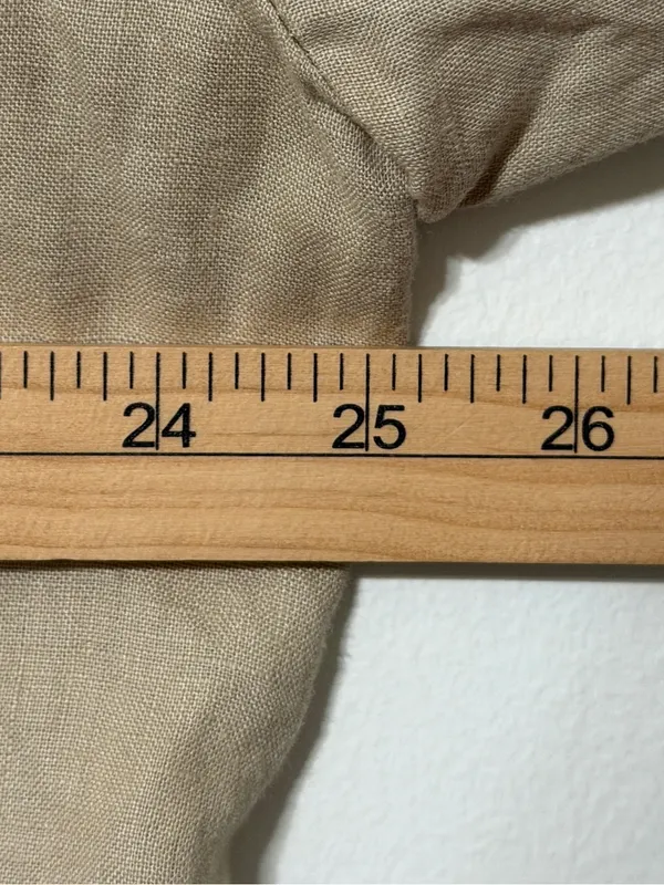 Quince 100% European Linen Blazer Size XL Neutral Khaki Driftwood Tan - Image 7