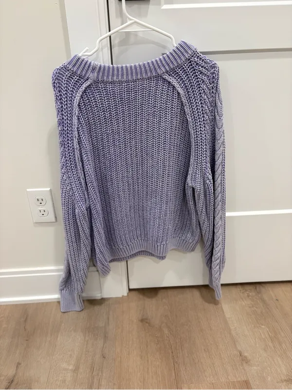 Free People Frankie Cable Knit Sweater Size Medium 100% Cotton - Image 5