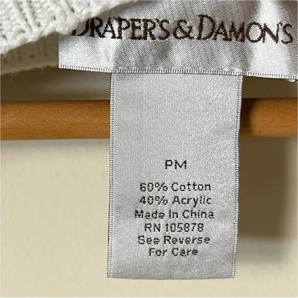 Vintage Draper’s & Damon’s Sparkly Fair Isle Sweater Winter Snowflakes FLAWED - Image 6