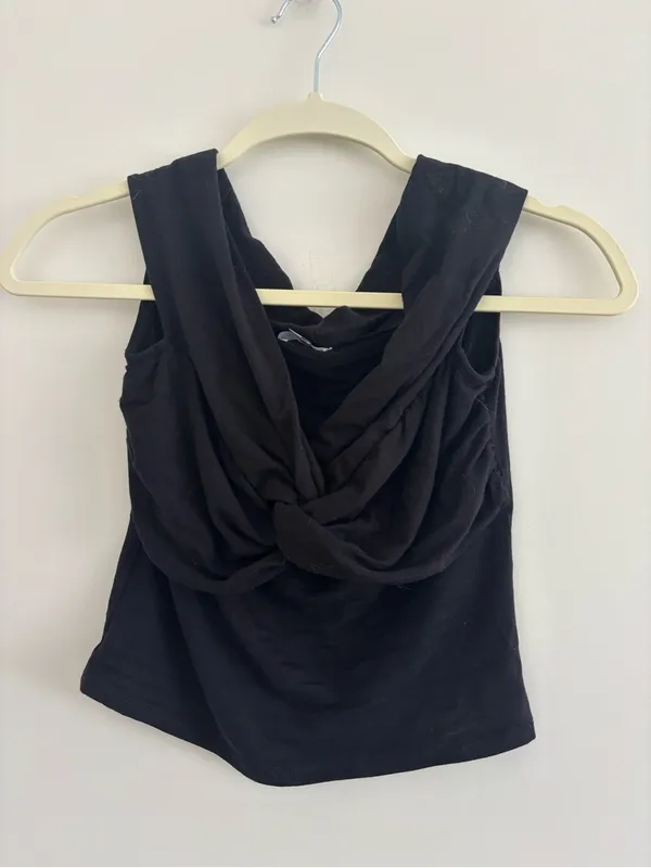 Reformation Ezlynn Knit Off-Shoulder Top Black - Image 3