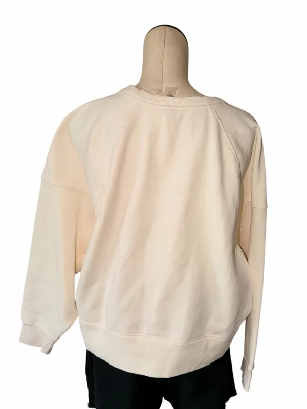 NEW LOU & GREY Ski Resort Glacier Lake Crewneck Sweatshirt Ivory Oversized L - Image 4