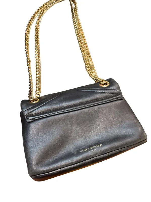 Kurt Geiger London I Am Leather quilted wms black leather crossbody SKU 10-527 - Image 14