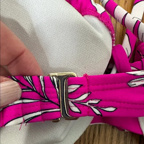California Waves Tropical Pink Bikini Top S NWOT Swimsuit‎ Bathing suit Beach - Image 4