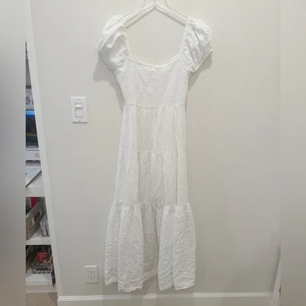 BILA 77 White Milkmaid Midi Dress‎ size XS - Image 3