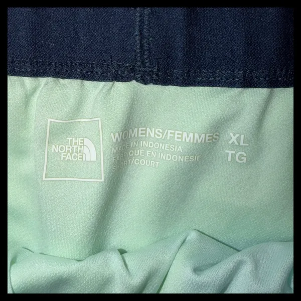 The‎ North Face Running Shorts Womens XL Yellow Blue Colorblock Athletic Hike - Image 3