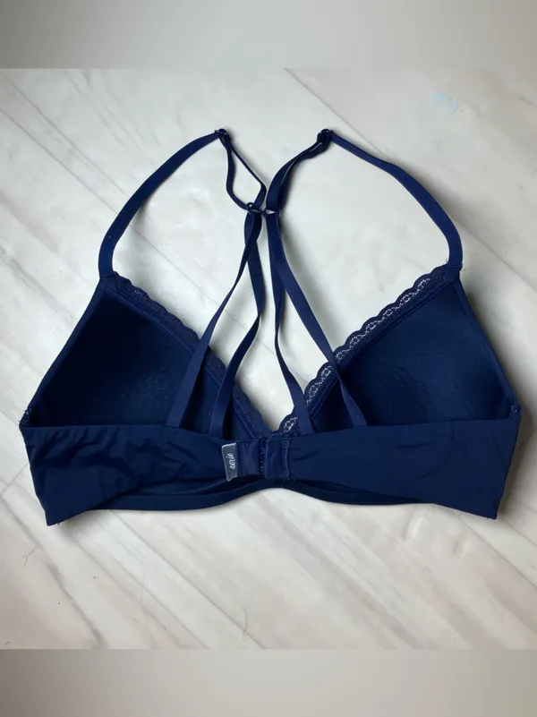 Aerie Navy Lace-Trim Wireless Bralette - Image 2