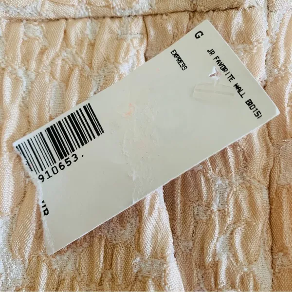 Express Shorts Peachy Pink Textured Dressy Pockets Side Zip Shorts Size 12R - Image 3