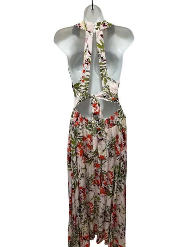 Anthropologie Abel the Label Vienna Floral Halter Maxi Dress L Boho Cottagecore - Image 3