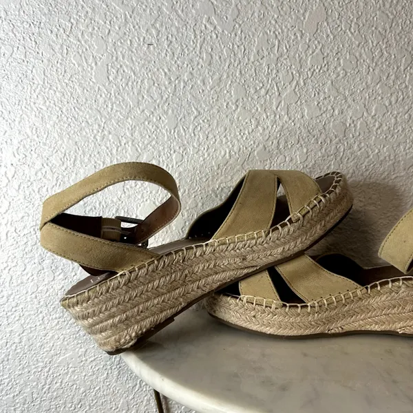 Franco Sarto Pellia Womens Suede Ankle Sandals Womens Size 7.5 Tan Brown - Image 4