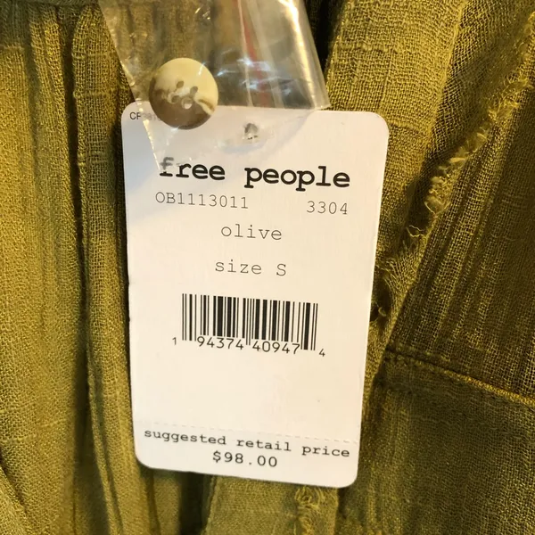 NEW Free People Blouse/Lightweight Jacket Olive S - Image 7