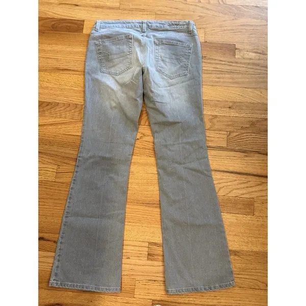 Vtg American Eagle Jeans Women's 8 Flare Low‎ Rise Hipster Distressed Y2K 90s - Image 2