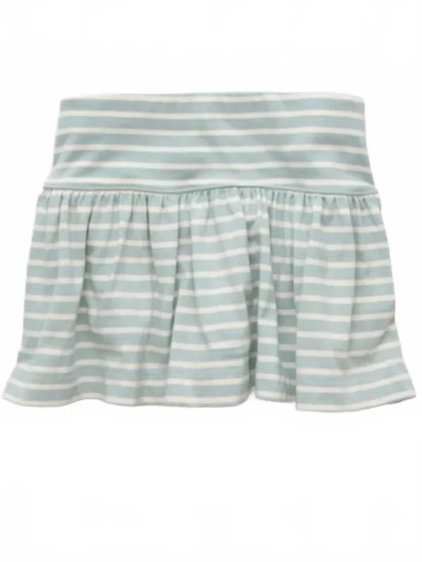 AE Striped Knit Mini Skort American Eagle NWT Gray Snow Green Size Small - Image 6