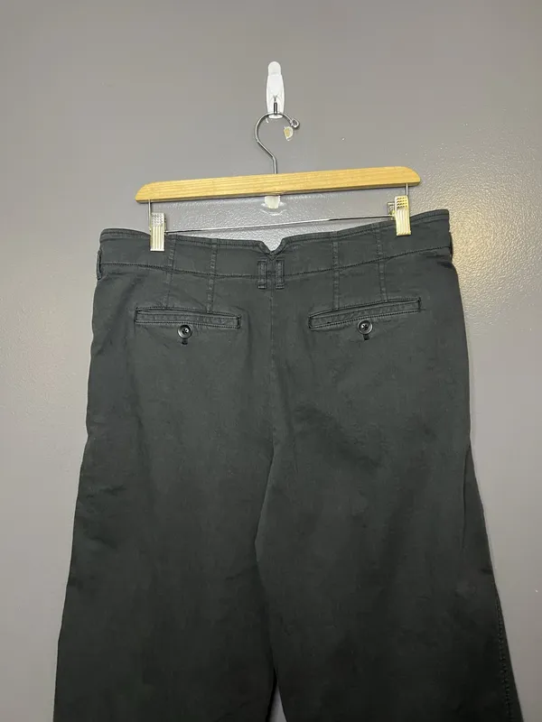 Maeve Anthropologie Pants Womens 12P Gray Wide Leg Crop Chino Pleated Twill - Image 5