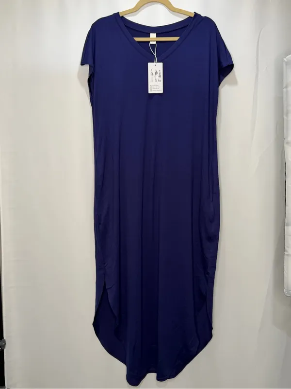 NWT RUMIA Summer Maxi Dress Cap Sleeve Long Sundress with Pockets Size Large - Image 5