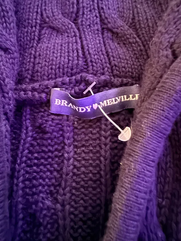 Brandy Melville Navy Zip-Up - Image 2