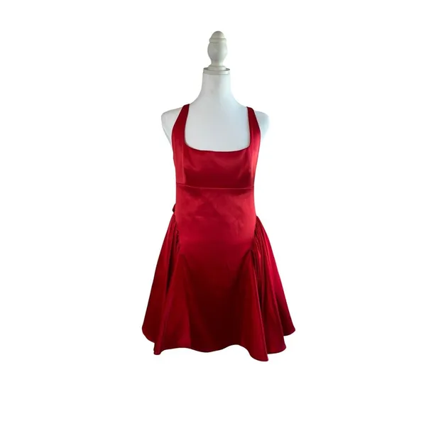 Gianni Bini Red Mini Dress Open Back New With Tags NWT - Size 10 - Image 4