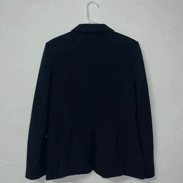 Imperfect Calvin Klein blazer size 10 navy blue blazer built‎ in shoulder pads - Image 2