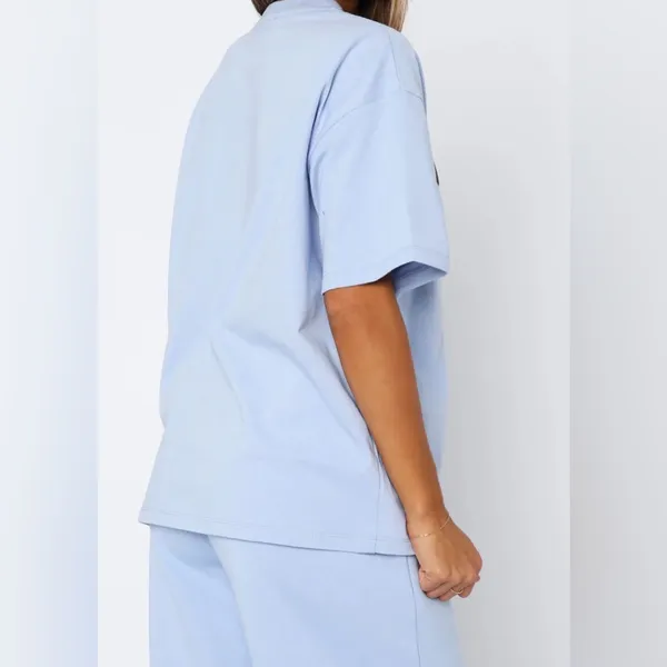 1020. From The Archives Allora Oversized Tee Blue sz m/l - Image 2