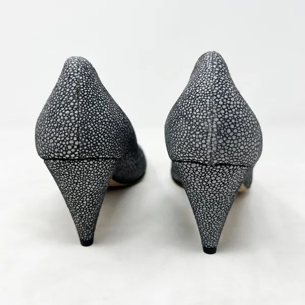 [Jigsaw] London Gray Spotted Print Round Toe Cone Shaped Heels Size 40 US 10 - Image 5