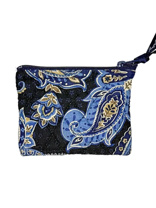 Vera Bradley Zipper Pouch Wallet in Vintage Retired Windsor Navy Pattern - Image 2