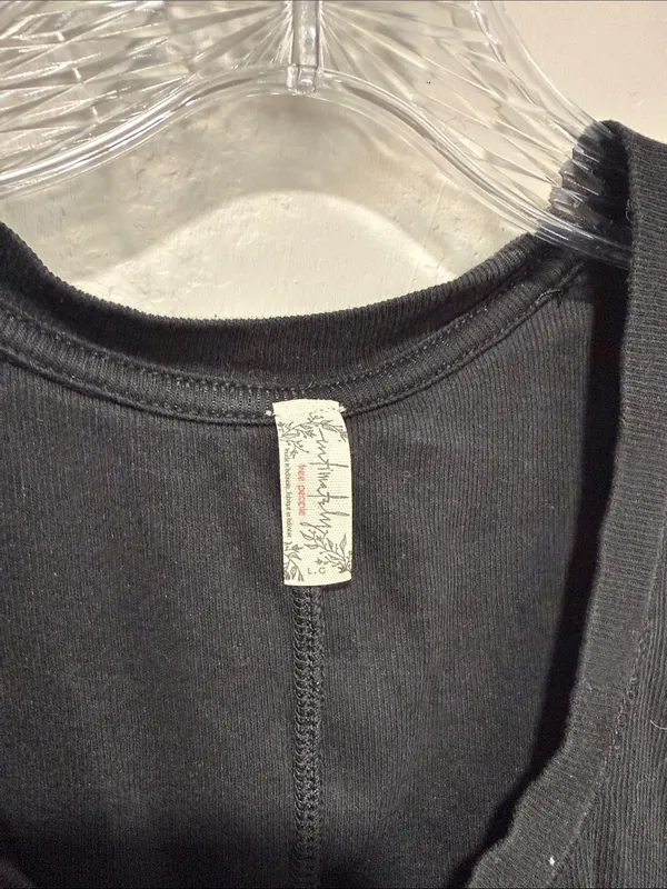 Free People Intimately black ribbed Tank Top Sleeveless Layering Tee - Image 5
